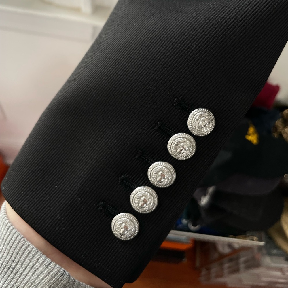 Authentic Balmain Double Breasted Wool Twill Blaz… - image 8